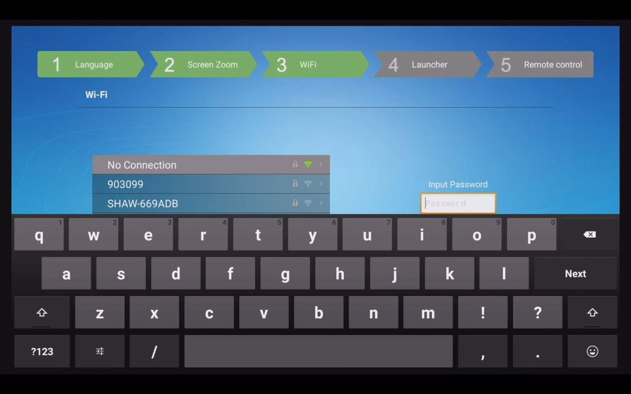 První start a uživatelské prostředí MX9 Pro Mini