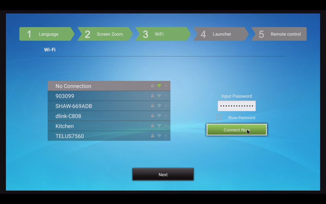 První start a uživatelské prostředí MX9 Pro Mini