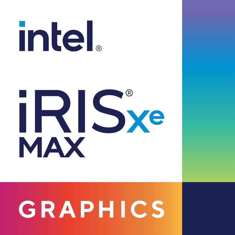 Logo grafiky Intel Iris Xe Max