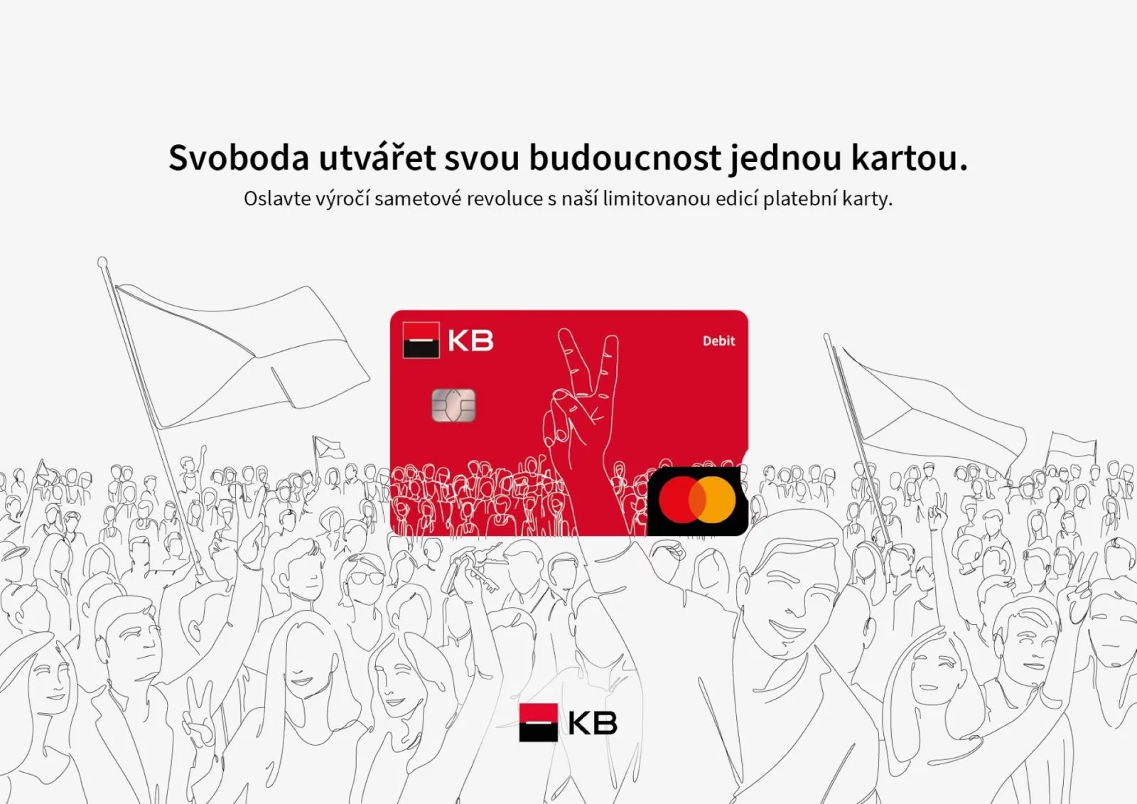 Karta Komerční banky k výročí Sametové revoluce