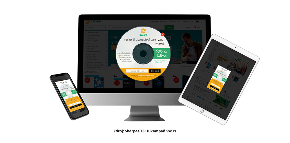 Pop-up okno se slevou za e-mail