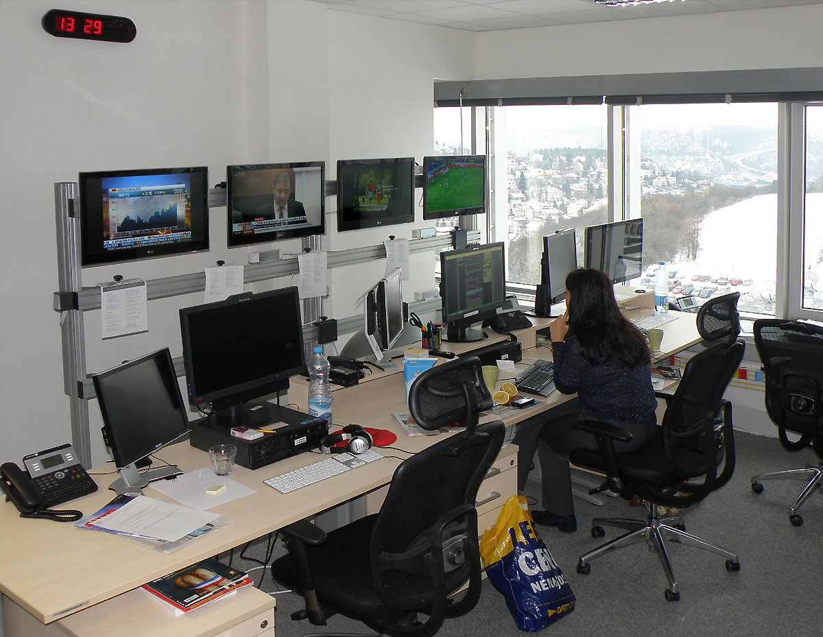 Část pracoviště Nových médií České televize