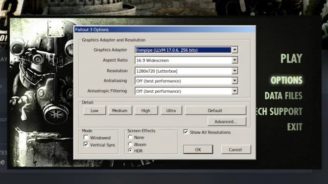 llvmpipe a Steam Proton
