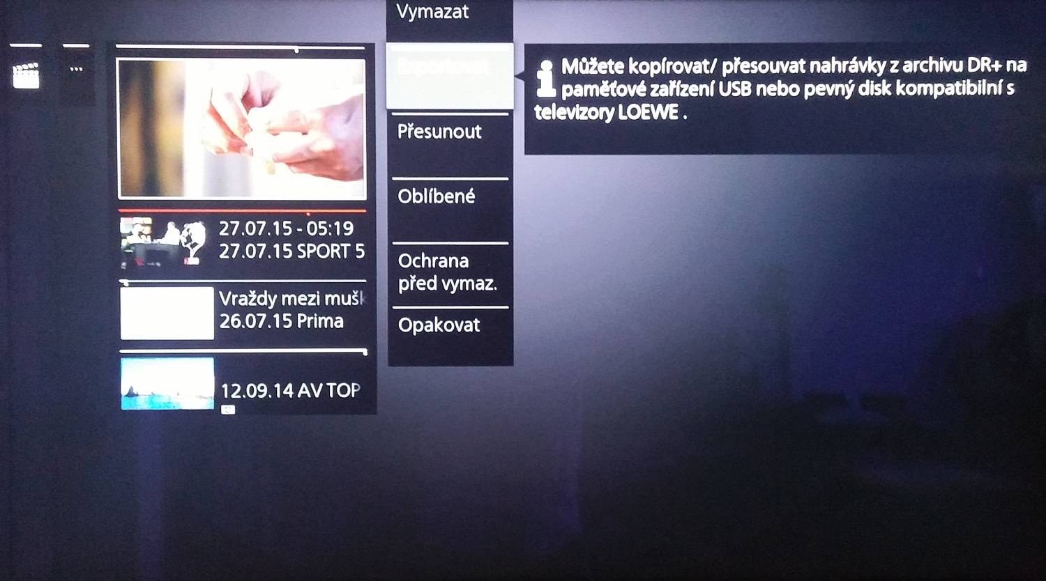 Loewe - nahrávání