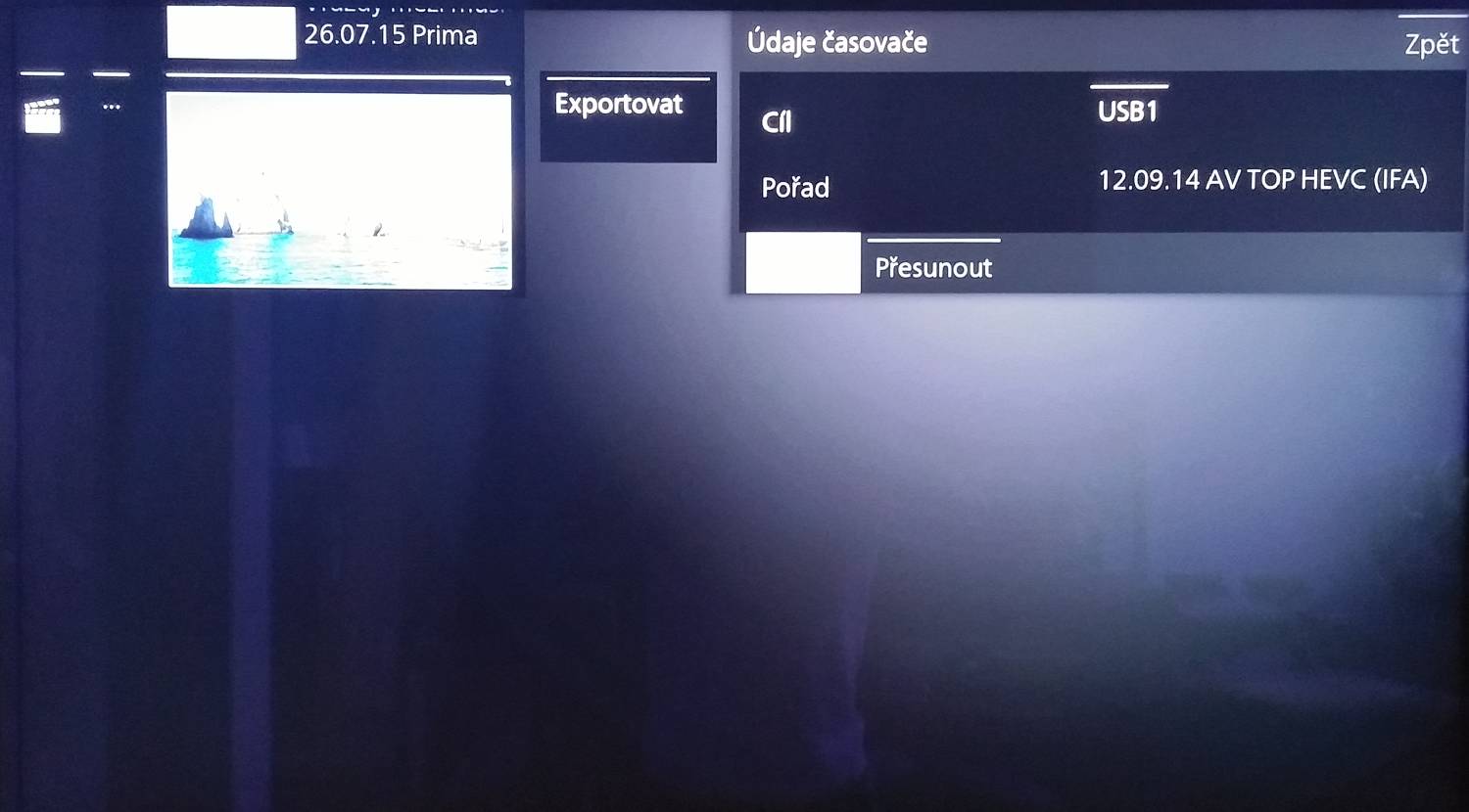 Z interního disku můžete nahrávku kdykoli překopírovat nebo i přesunout.