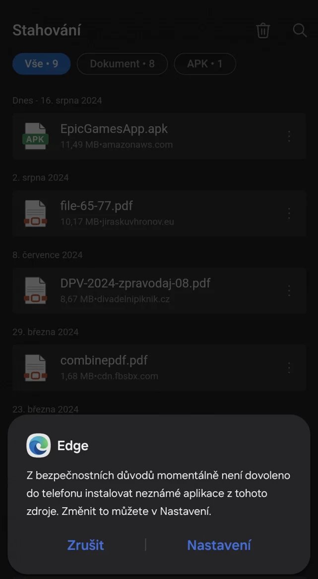 Epic Store na Androidu a instalace hry Fortnite