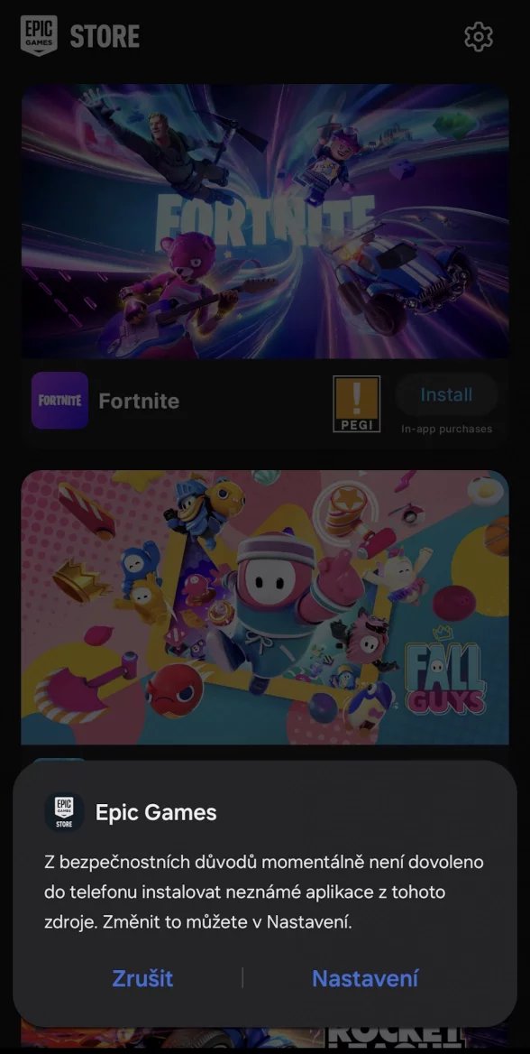 Epic Store na Androidu a instalace hry Fortnite