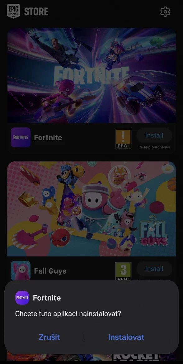 Epic Store na Androidu a instalace hry Fortnite