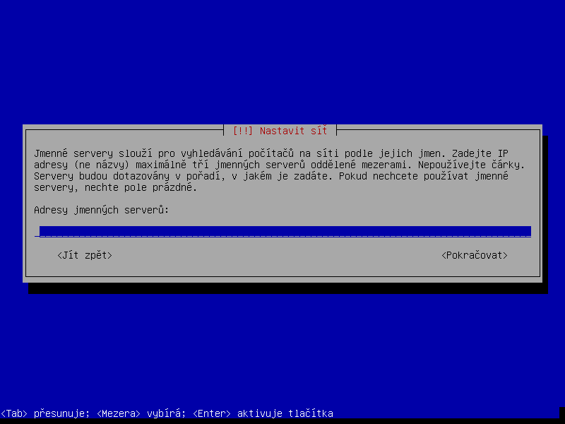 Debian 7.0 Wheezy textová instalace