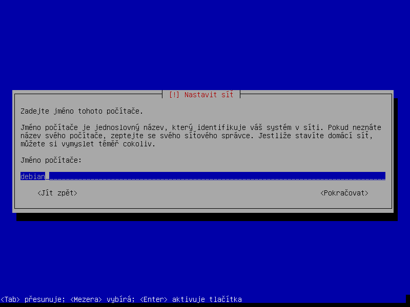 Debian 7.0 Wheezy textová instalace
