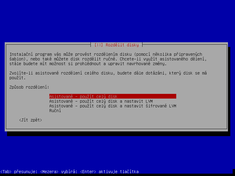 Debian 7.0 Wheezy textová instalace