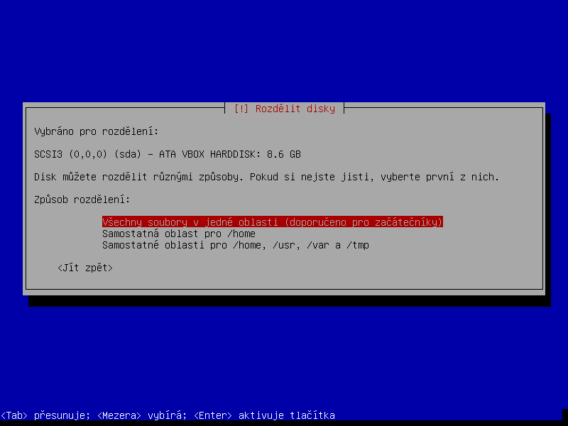 Debian 7.0 Wheezy textová instalace