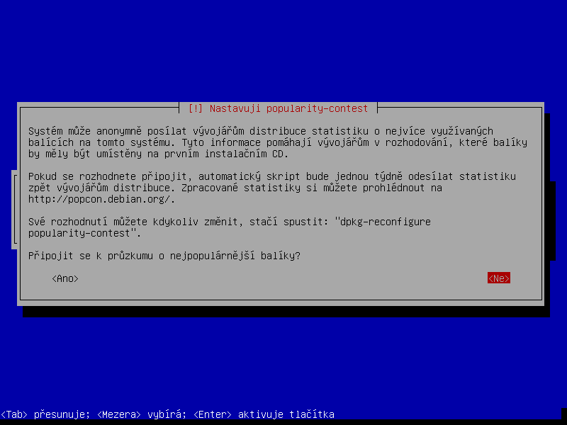Debian 7.0 Wheezy textová instalace