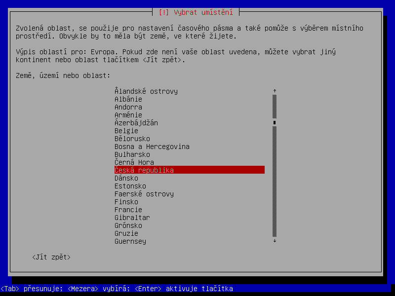 Debian 7.0 Wheezy textová instalace