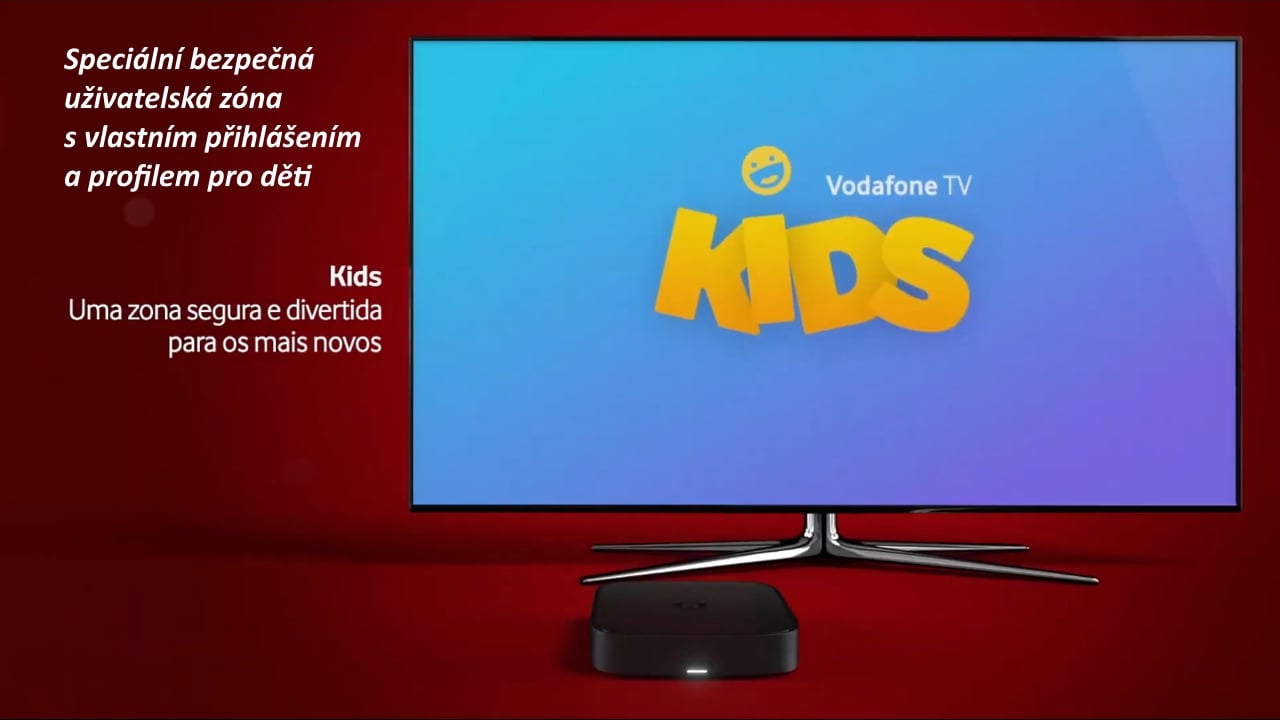 Zabezpečená sekce pro děti, které mají své samostatné profily