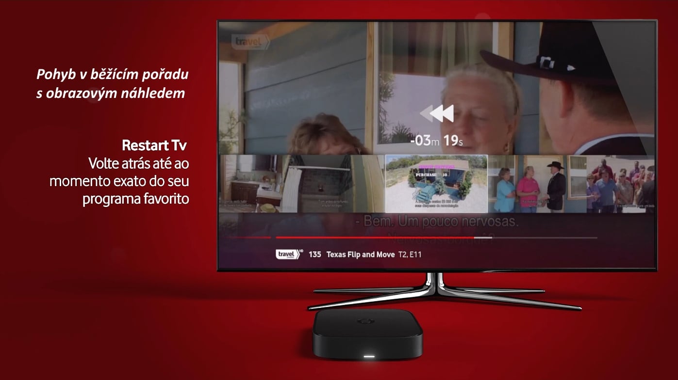 Pohyb v běžícím pořadu s obrazovým náhledem