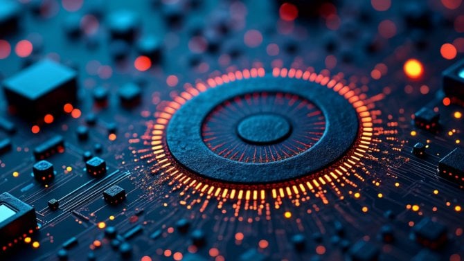 Firmware na desce ilustrace