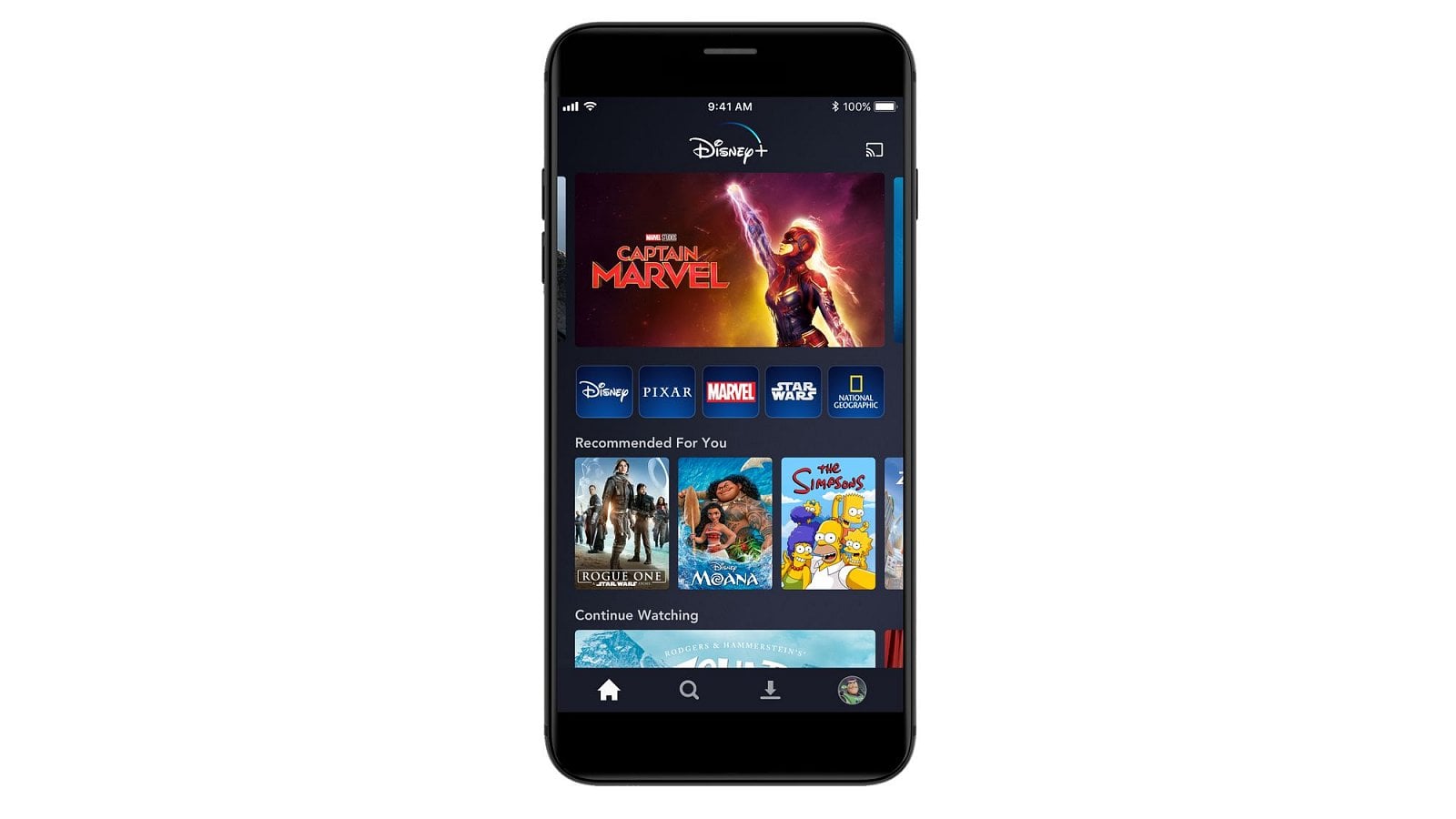 Uživatelské prostředí Disney+