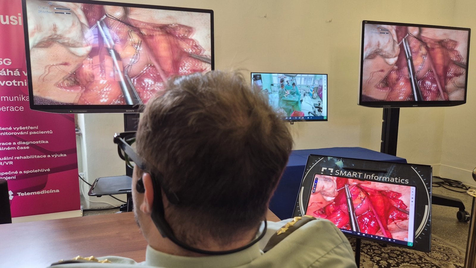 Telemedicína přes 5G ve Vojenské nemocnici Brno