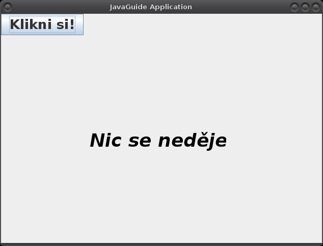 Widgety a signály aplikace Java