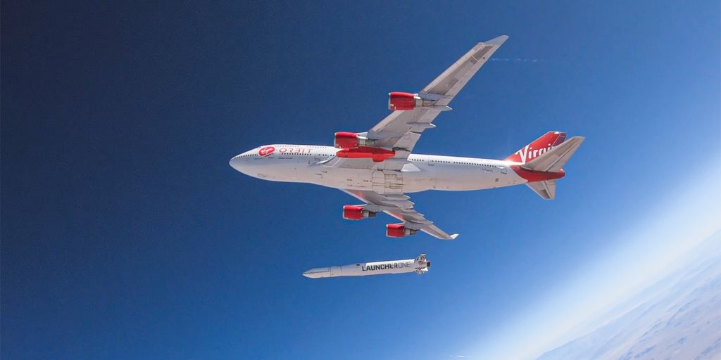 Boeing 747 společnosti Virgin Orbit během jednoho z testovacích letů