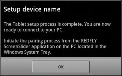 REDFLY ScreenSlider - pairing process