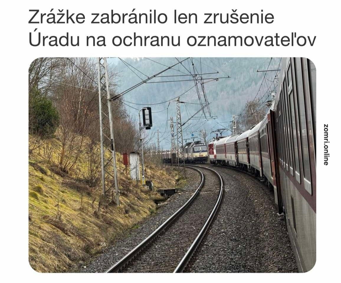 Vtipné obrázky na téma stav železnic na Slovensku