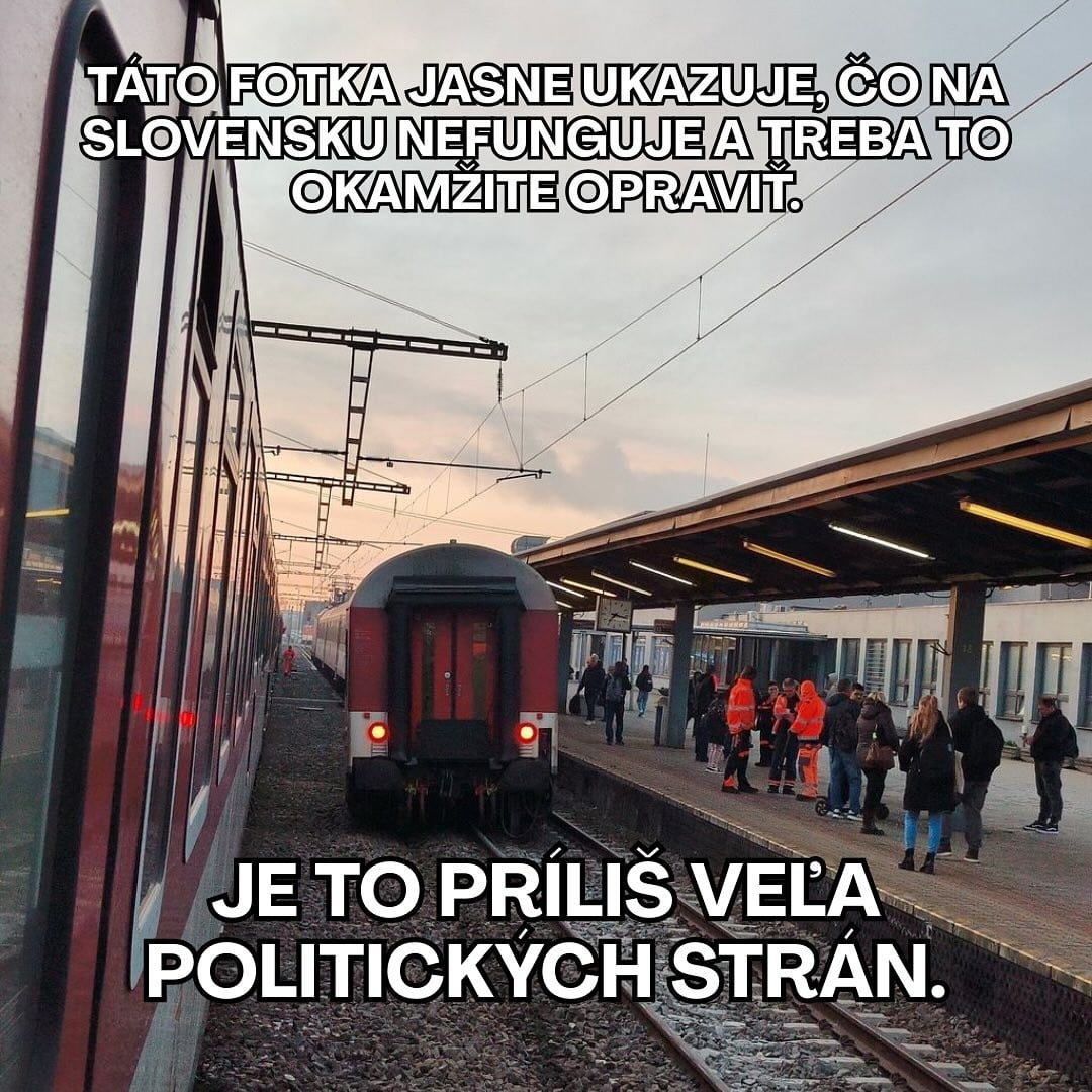 Vtipné obrázky na téma stav železnic na Slovensku