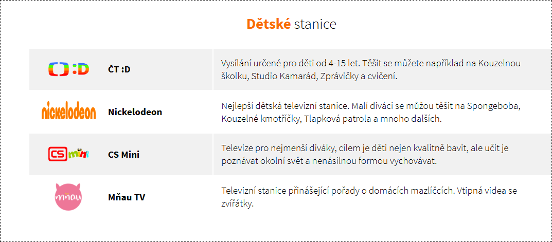 Lepší.TV - programová nabídka