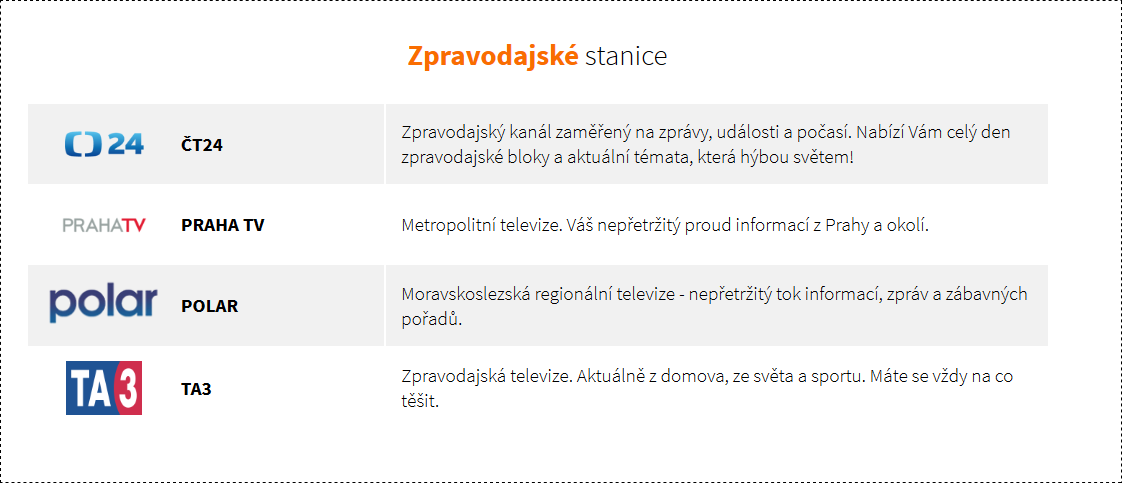 Lepší.TV - programová nabídka