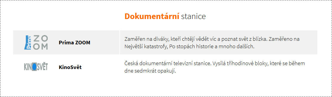 Lepší.TV - programová nabídka