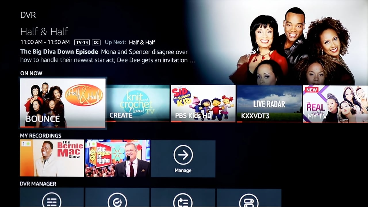 DVR management v kombinaci Fire TV Recast a Fire TV Stick