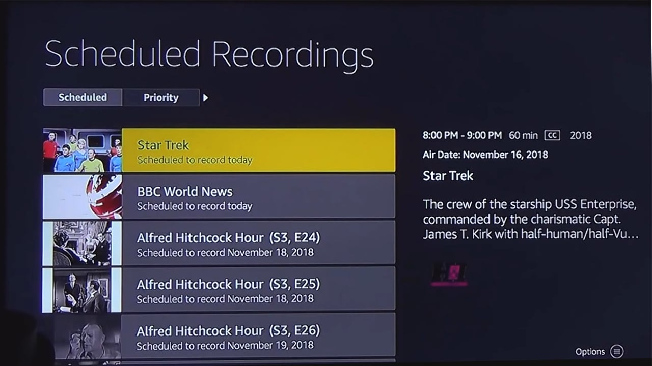 DVR management v kombinaci Fire TV Recast a Fire TV Stick