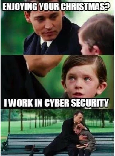 Enjoying your christmas? I work in cyber security