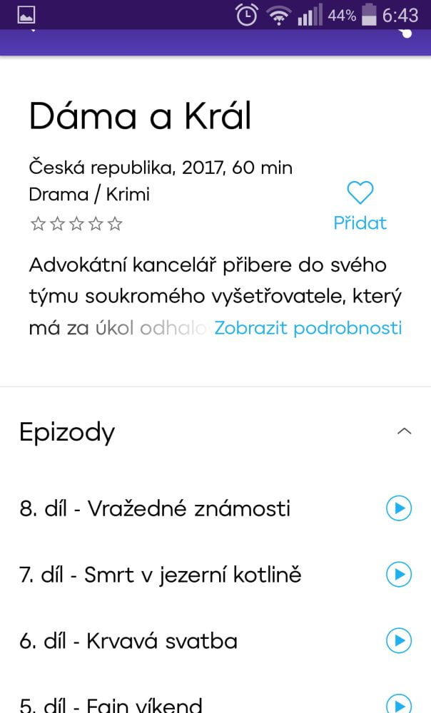 Voyo 3.0 - přehrávání pořadu