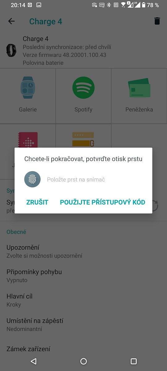 Konkureční Fitbit Pay vyžaduje pro přihlášení do peněženky v rámci aplikace PIN nebo biometrii. Xiaomi Pay však ne. (13. 11. 2021)