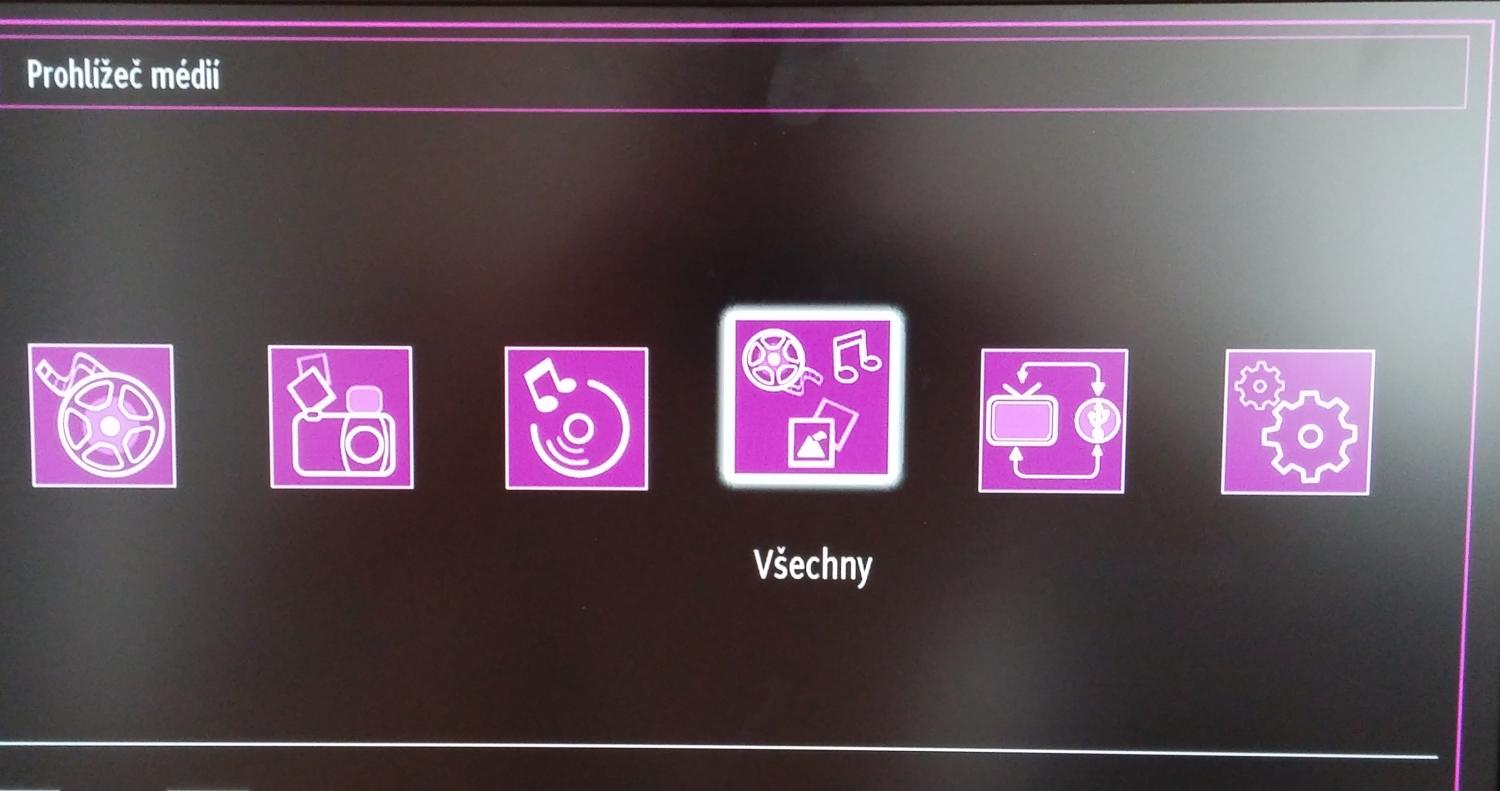 Povolením volby v nastavení (viz předchozí foto) přestanete být závislí na nutnosti dopředu vybírat jaká multimédia chcete přehrávat.