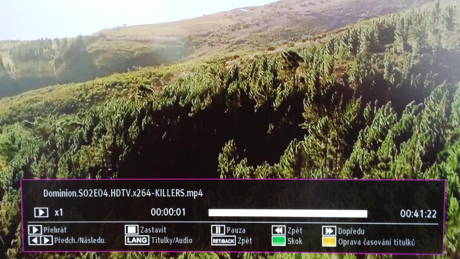 Úvodní náhled při přehrávání videa.