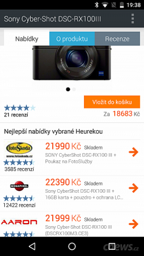 Některé produkty lze rovnou koupit