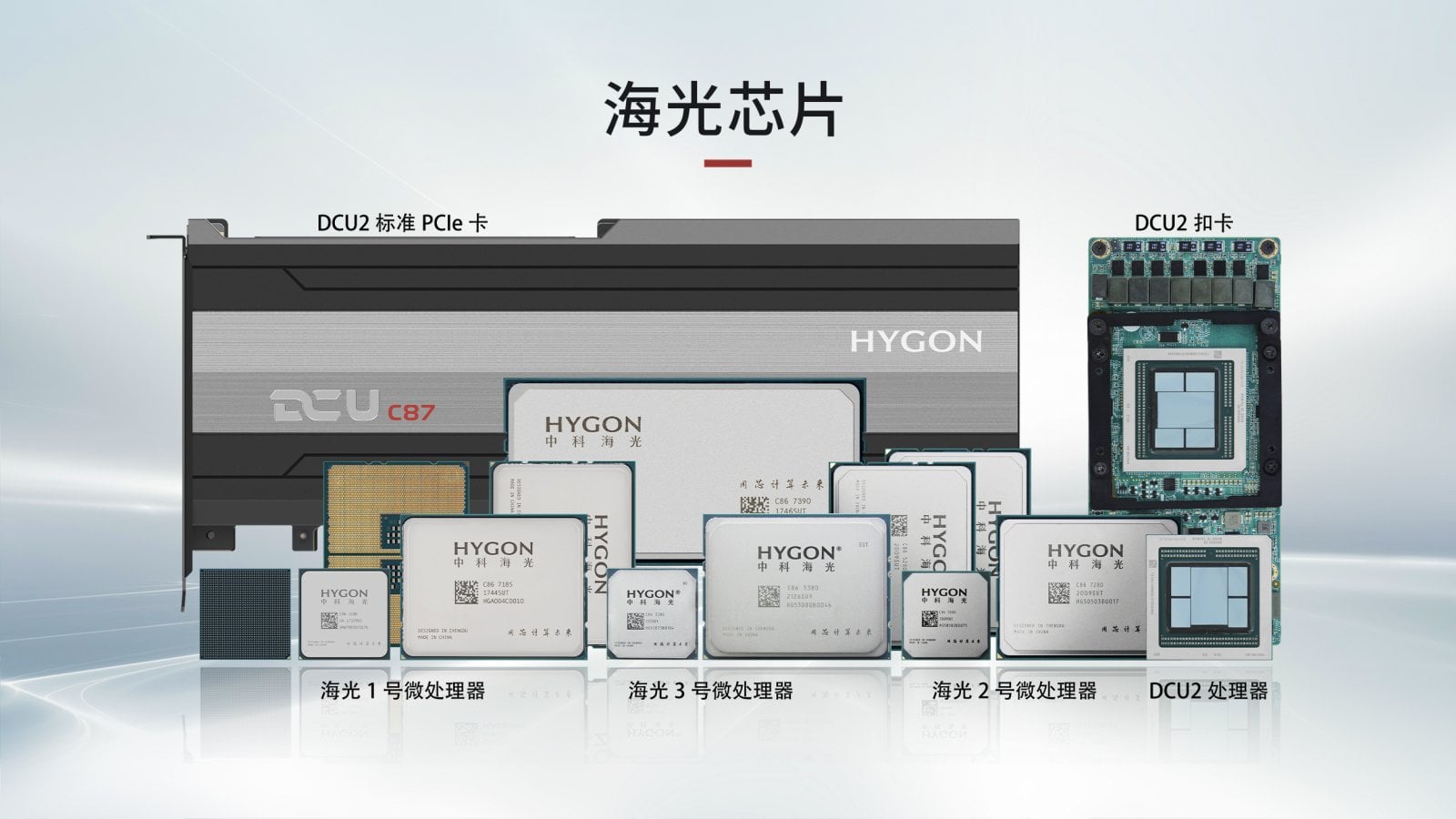 Procesory a další produkty Hygon