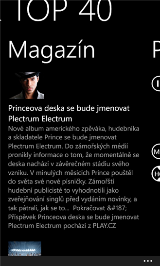 Aplikace Play.cz s internetovými rádii pro Windows Phone