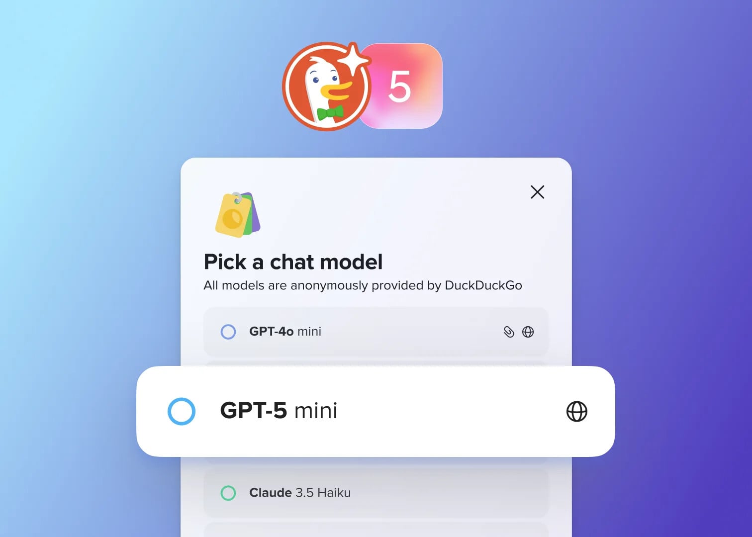 GPT-5 ve službě Duck.ai