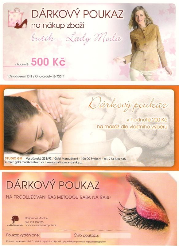 Inspirujte se vánočními dárkovými poukazy.