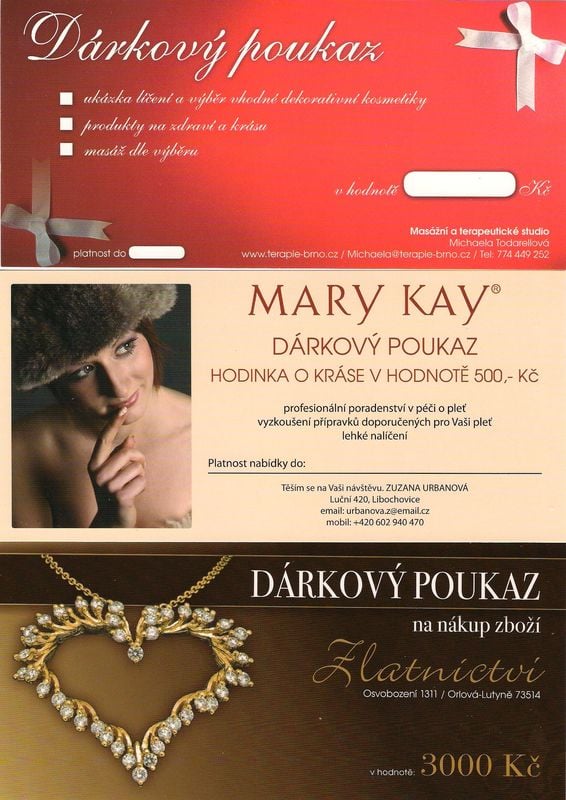 Inspirujte se vánočními dárkovými poukazy.