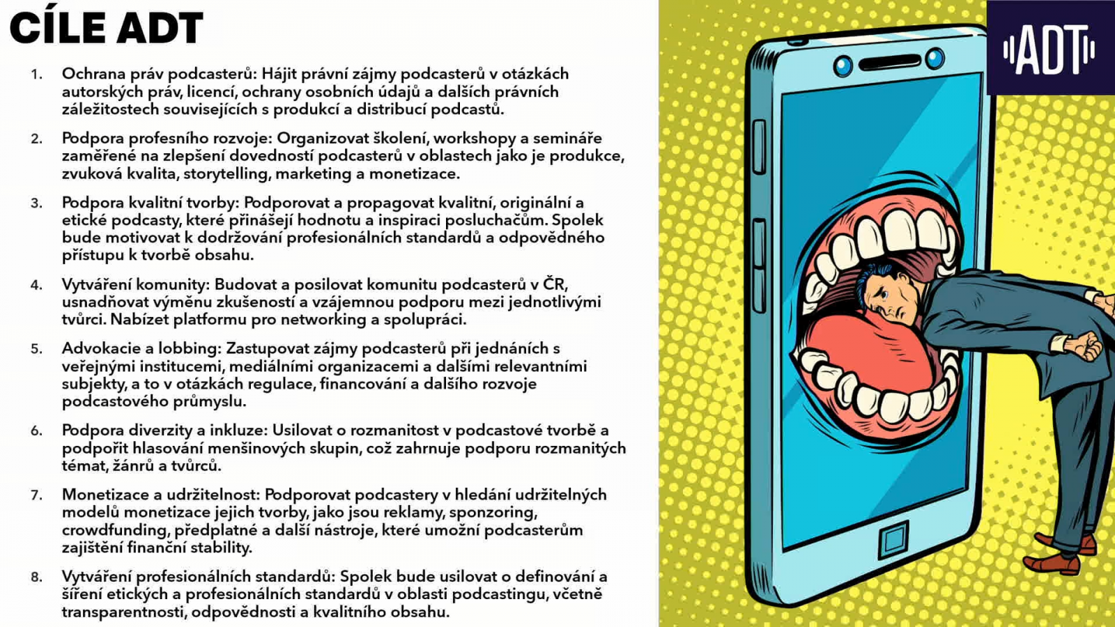 Cíle Asociace digitálních tvůrců