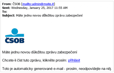 Podvodný e-mail.