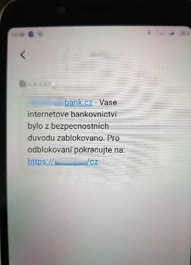Případ phishingu zaznamenaný českou policií