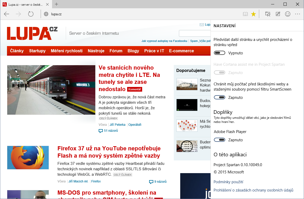 Spartan Project (Windows 10 Technical Preview)