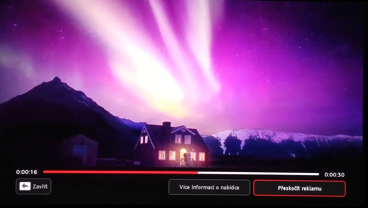 Několikeré přehrání té samé reklamy...