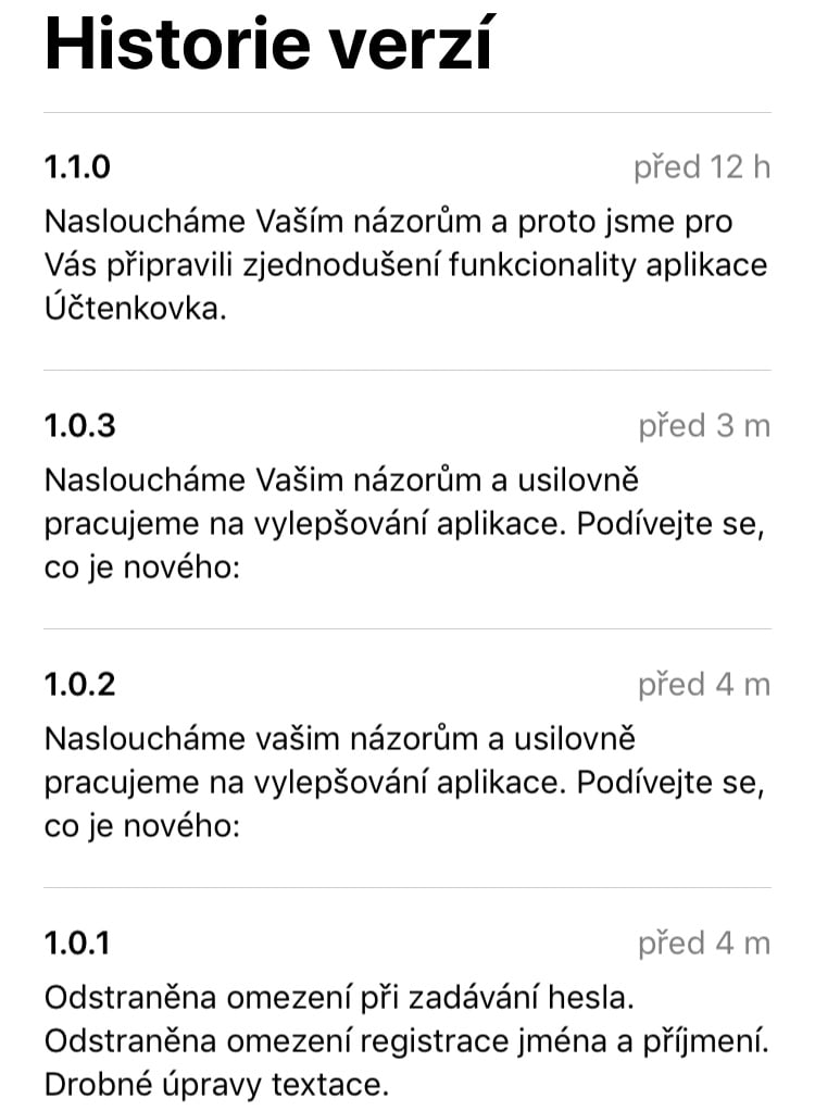 Mobilní aplikace Účtenkovky a její hodnocení